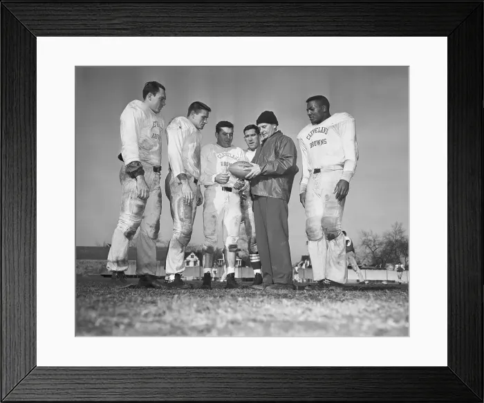 Framed Print : Backfield of Cleveland Browns Framed Print : Backfield of Cleveland Browns