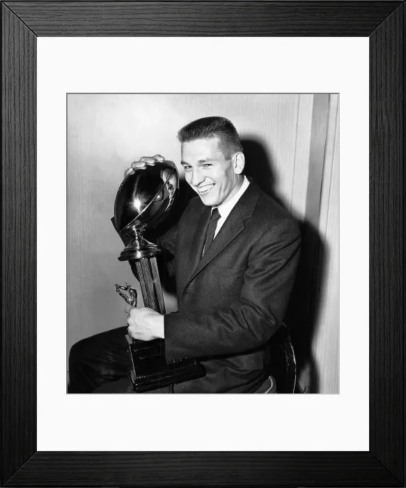 Framed Print : Quarterback Johnny Unitas Wins the Jim Thorpe Trophy