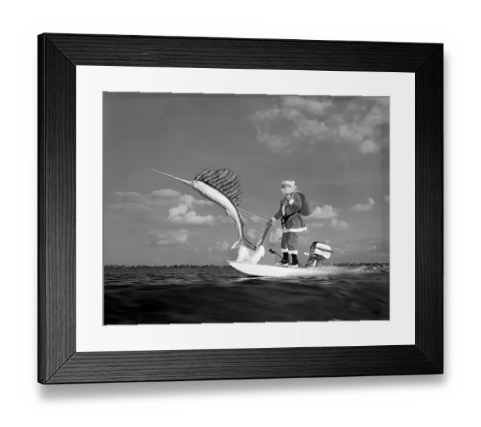Framed Print : Santa and Sammy the Sharpnosed Sailfish Framed Print : Santa and Sammy the Sharpnosed Sailfish