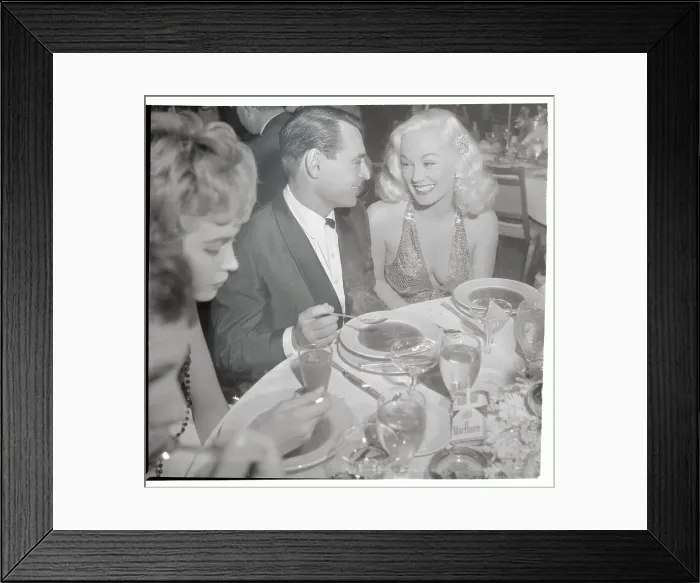 Framed Print : Mamie Van Doren and Ray Anthony at Sitting Dinner Table Framed Print : Mamie Van Doren and Ray Anthony at Sitting Dinner Table