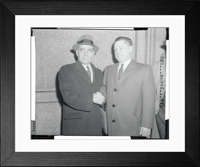 Framed Print : Jimmy Hoffa with His Lawyer Sol Gelb Framed Print : Jimmy Hoffa with His Lawyer Sol Gelb