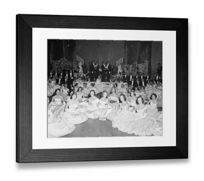 Framed Print : Young Women At Debutante Cotillion Ball Framed Print : Young Women At Debutante Cotillion Ball