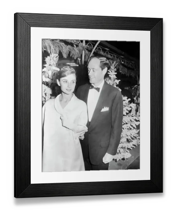 Framed Print : Audrey Hepburn and Mel Ferrer in Formal Wear Framed Print : Audrey Hepburn and Mel Ferrer in Formal Wear