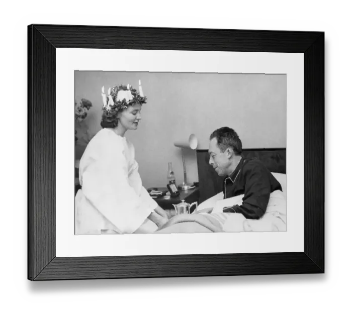 Framed Print : Nobel Prize Winner has Breakfast in Bed Framed Print : Nobel Prize Winner has Breakfast in Bed