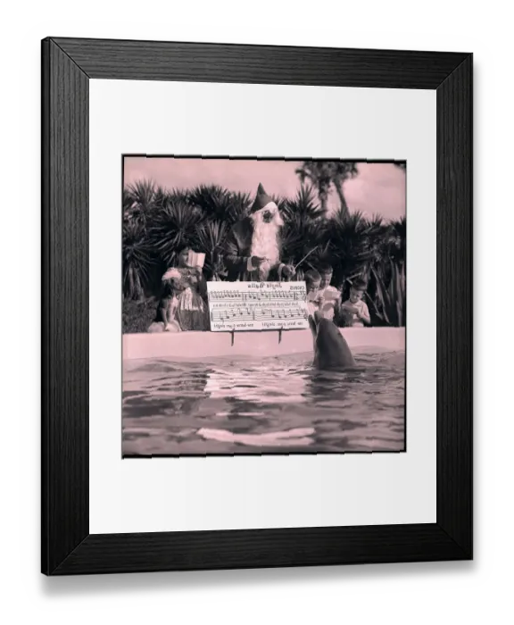 Framed Print : Santa Conducting a Mixed Choir Outside Framed Print : Santa Conducting a Mixed Choir Outside