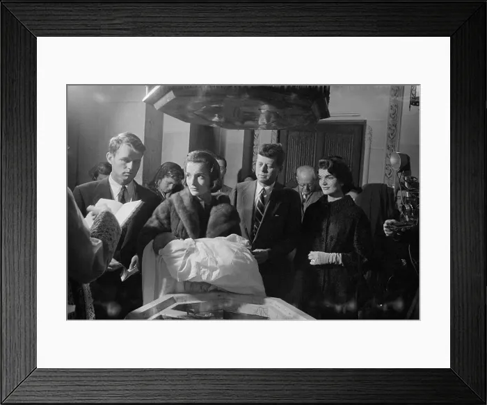 Framed Print : Caroline Kennedy Being Christened Framed Print : Caroline Kennedy Being Christened