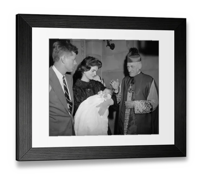 Framed Print : Caroline Kennedy Being Baptized Framed Print : Caroline Kennedy Being Baptized