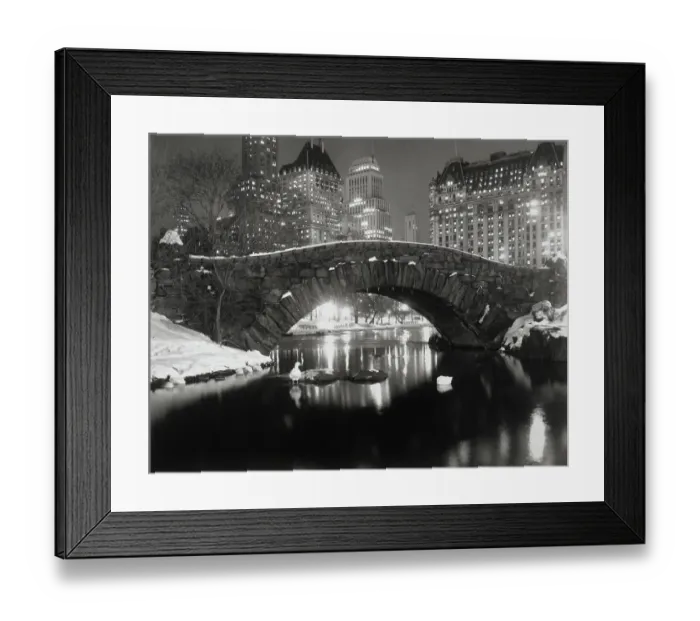 Framed Print : New York Pond in Winter Framed Print : New York Pond in Winter