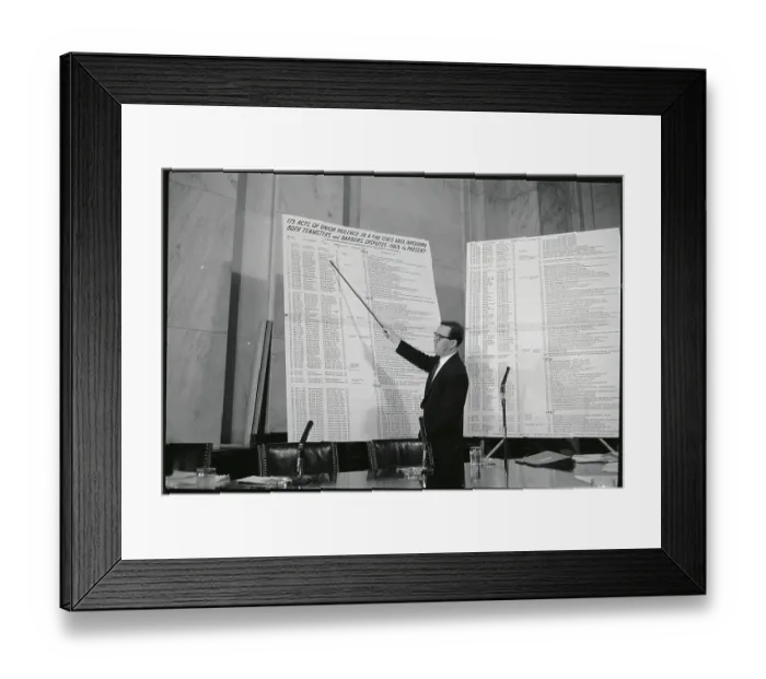 Framed Print : Man Pointing to Charts Framed Print : Man Pointing to Charts