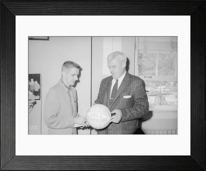 Framed Print : Interview. Assistant head basketball coach James Buck Freeman Framed Print : Interview. Assistant head basketball coach James Buck Freeman