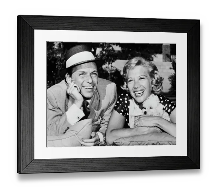 Framed Print : Frank Sinatra And Dinah Shore W / Dog Framed Print : Frank Sinatra And Dinah Shore W / Dog