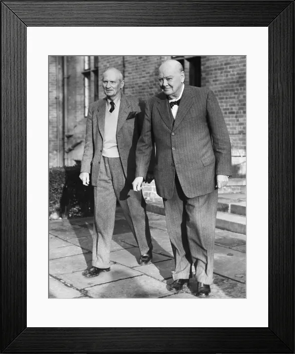 Framed Print : Bernard Law Montgomery Visiting Winston Churchill at His Home Framed Print : Bernard Law Montgomery Visiting Winston Churchill at His Home