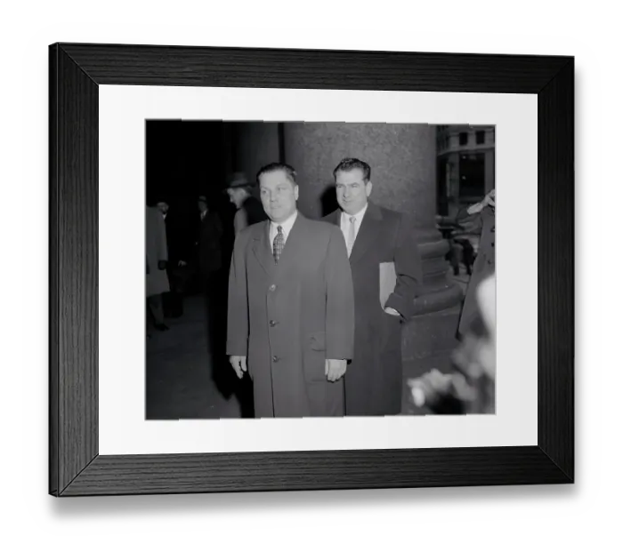 Framed Print : Jimmy Hoffa and Sando Caruano Arriving at Court Framed Print : Jimmy Hoffa and Sando Caruano Arriving at Court