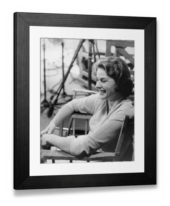 Framed Print : Ingrid Bergman Shooting Indiscreet Framed Print : Ingrid Bergman Shooting Indiscreet