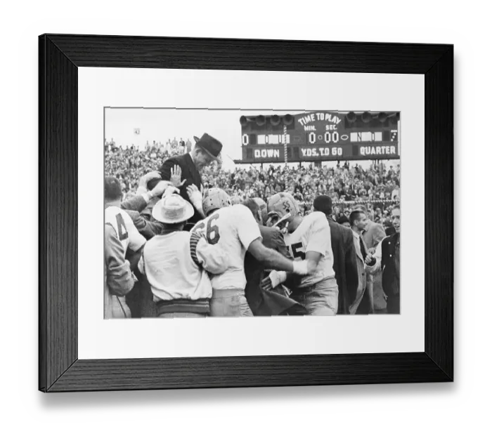 Framed Print : Victorious Notre Dame Football Players Carrying Coach Framed Print : Victorious Notre Dame Football Players Carrying Coach