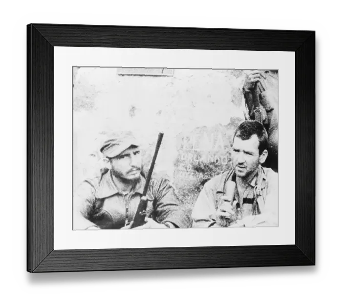 Framed Print : Fidel Castro Being Interviewed by Reporter Framed Print : Fidel Castro Being Interviewed by Reporter