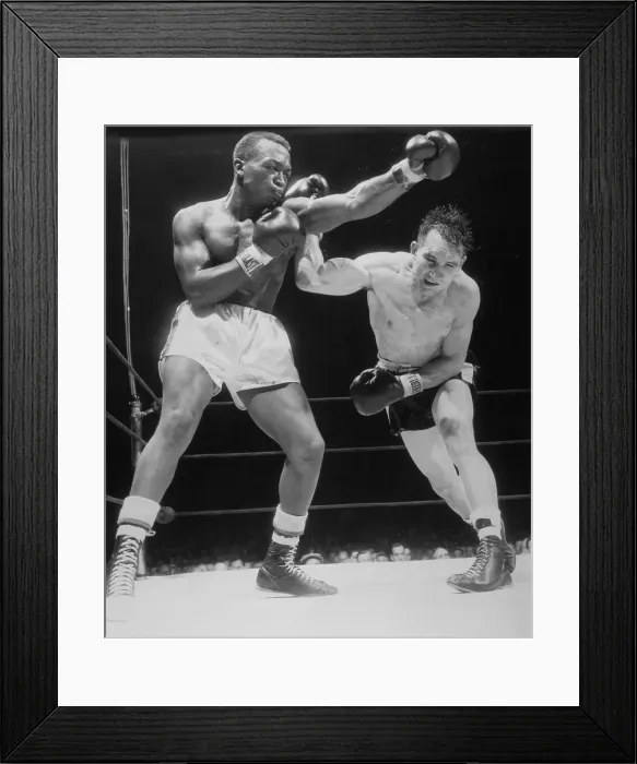 Framed Print : Gene Fullmer Falling Punching Neal River Framed Print : Gene Fullmer Falling Punching Neal River