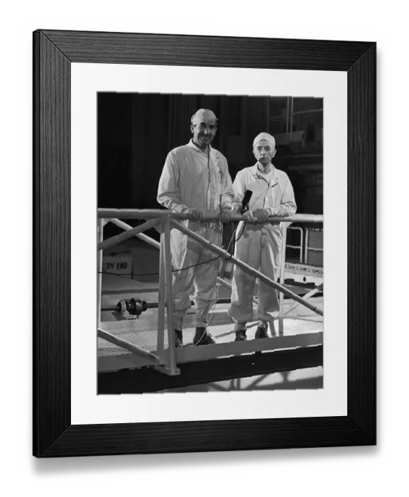 Framed Print : Edward Murrow and Hyman Rickover on Bridge Framed Print : Edward Murrow and Hyman Rickover on Bridge