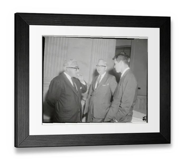 Framed Print : C Don Modica with Patrick Beary and Robert Kennedy Framed Print : C Don Modica with Patrick Beary and Robert Kennedy