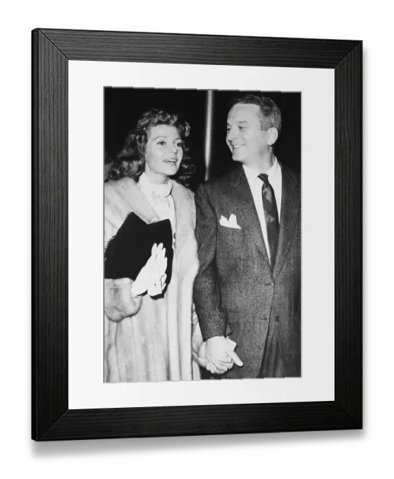 Framed Print : Rita Hayworth and James Hill Holding Hands Framed Print : Rita Hayworth and James Hill Holding Hands