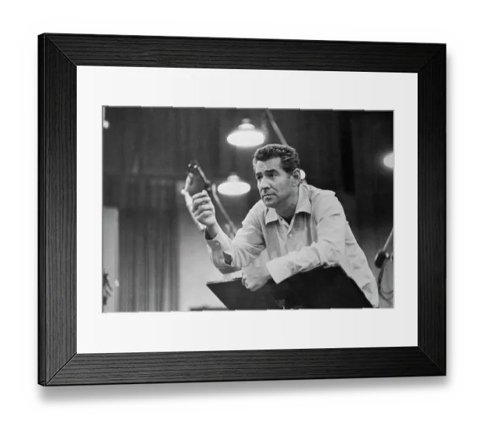 Framed Print : Conductor Leonard Bernstein Framed Print : Conductor Leonard Bernstein