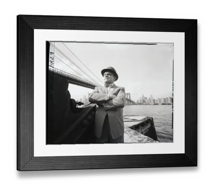 Framed Print : James Cagney Standing In Front / Manhattan Framed Print : James Cagney Standing In Front / Manhattan