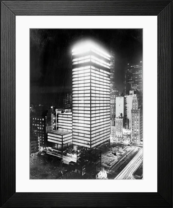 Framed Print : Seagram Building at Night Framed Print : Seagram Building at Night