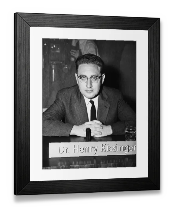 Framed Print : Henry Kissinger Seated at Desk Framed Print : Henry Kissinger Seated at Desk
