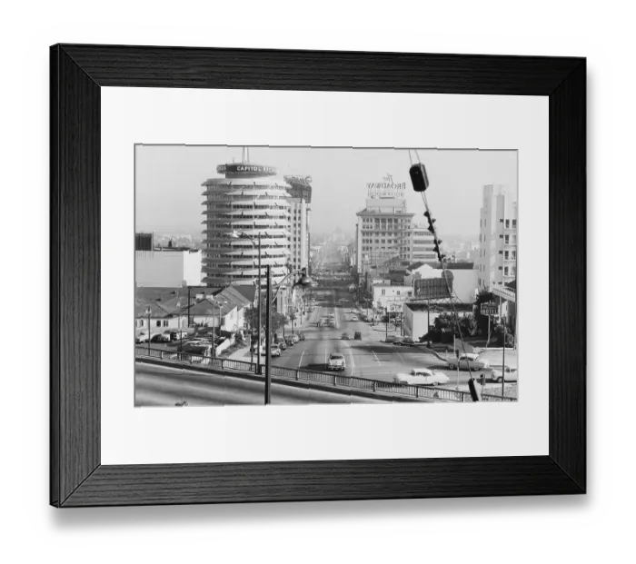 Framed Print : Cars Driving on Hollywood Street Framed Print : Cars Driving on Hollywood Street
