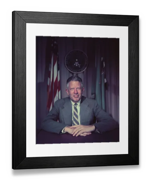 Framed Print : Defense Secretary Neil H. McElroy Posing at His Desk Framed Print : Defense Secretary Neil H. McElroy Posing at His Desk