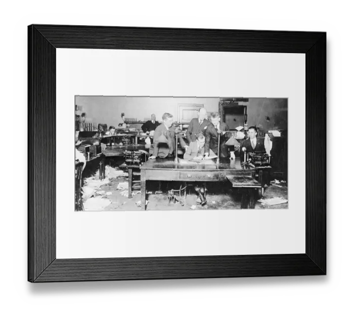 Framed Print : United Press President Karl Bickel with His Staff Framed Print : United Press President Karl Bickel with His Staff