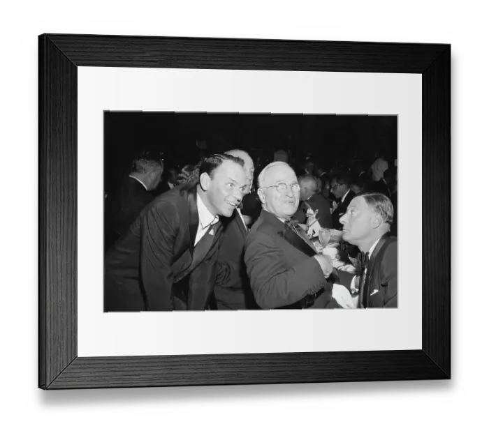 Framed Print : Frank Sinatra W / Harry Truman & G. Jessel