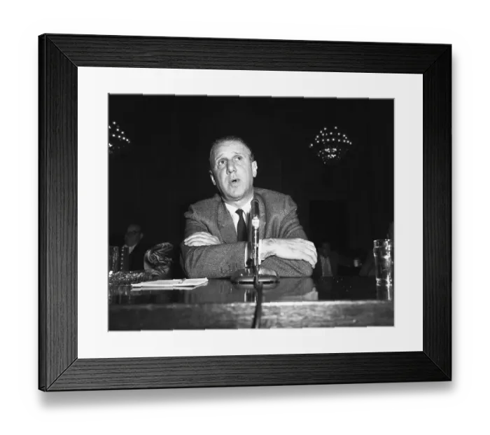 Framed Print : Attorney Testifies at Hearing Framed Print : Attorney Testifies at Hearing