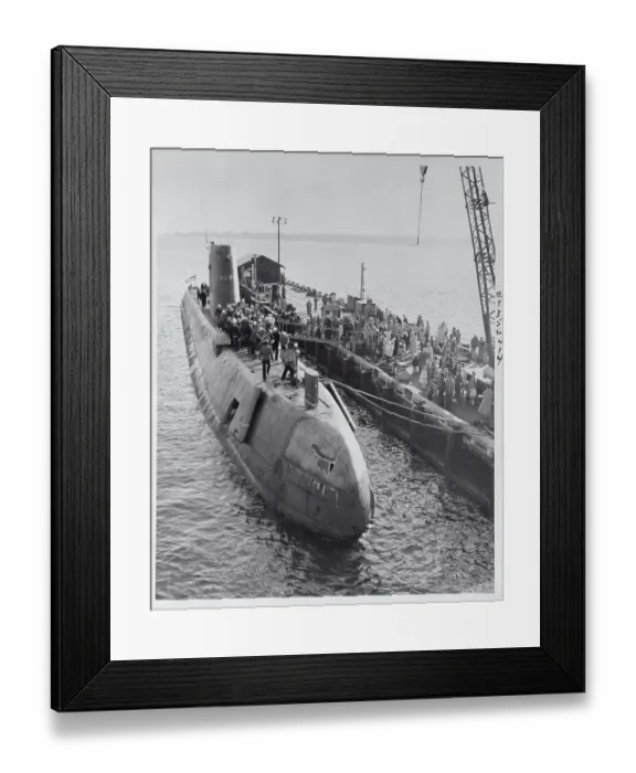 Framed Print : USS Submarine Nautilus Returning Framed Print : USS Submarine Nautilus Returning