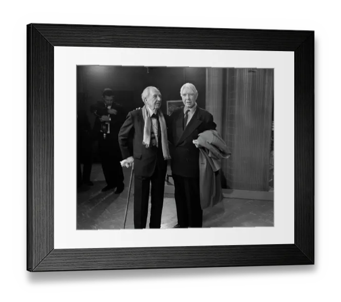 Framed Print : Frank Lloyd Wright with Carl Sandburg Framed Print : Frank Lloyd Wright with Carl Sandburg