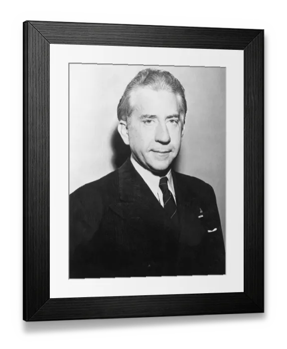 Framed Print : Portrait of Jean Paul Getty Framed Print : Portrait of Jean Paul Getty