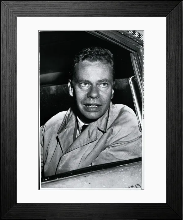 Framed Print : Charles Van Doren in Automobile