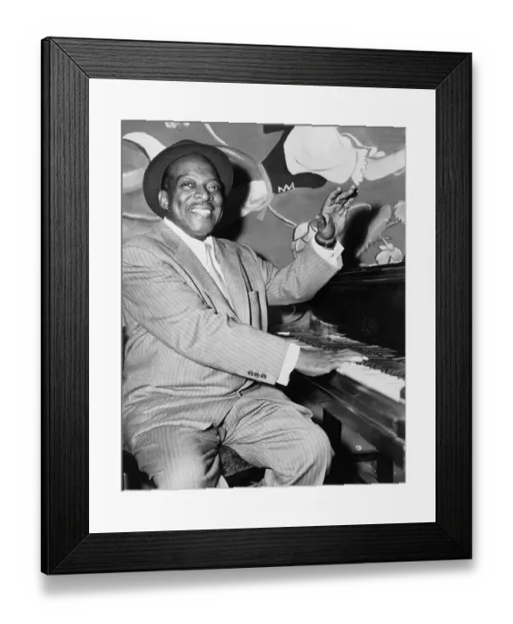 Framed Print : Jazz Musician Count Basie Playing Piano Framed Print : Jazz Musician Count Basie Playing Piano