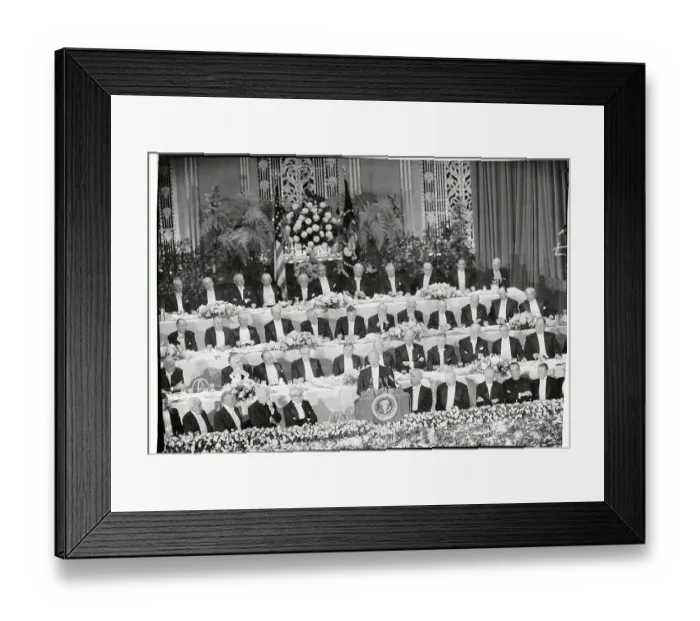 Framed Print : Eisenhower Speaks at Al Smith Dinner 1957 Framed Print : Eisenhower Speaks at Al Smith Dinner 1957