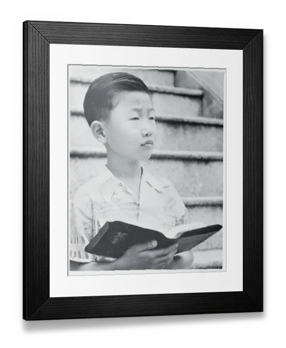 Framed Print : Thai Child Reading the Bible Framed Print : Thai Child Reading the Bible