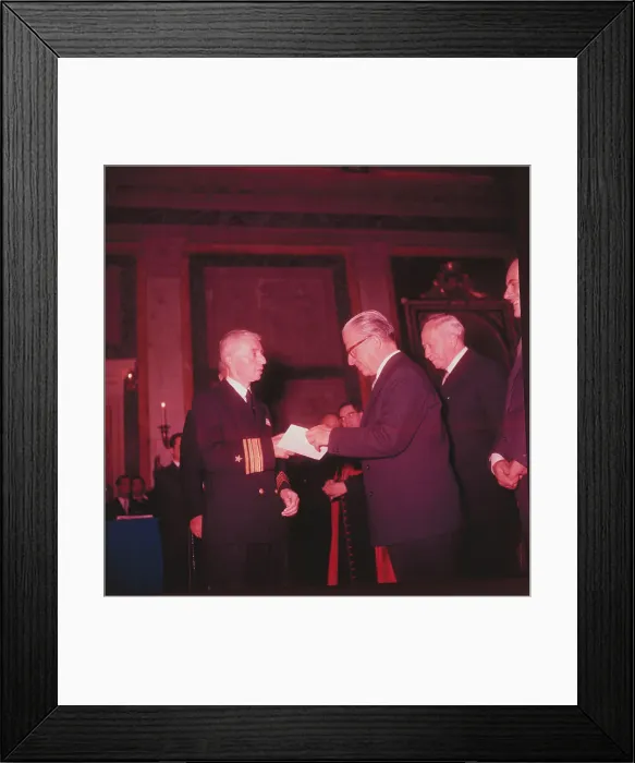 Framed Print : Giovanni Gronchi Presenting Award to Hyman Rickover Framed Print : Giovanni Gronchi Presenting Award to Hyman Rickover