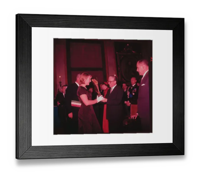 Framed Print : Giovanni Gronchi Presenting Award to Lorraine Crapp Framed Print : Giovanni Gronchi Presenting Award to Lorraine Crapp