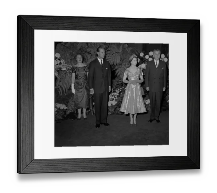 Framed Print : British Royalty with Canadian Leader Framed Print : British Royalty with Canadian Leader
