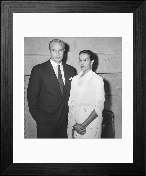 Framed Print : Marlon Brando and Anna Kashfi Framed Print : Marlon Brando and Anna Kashfi