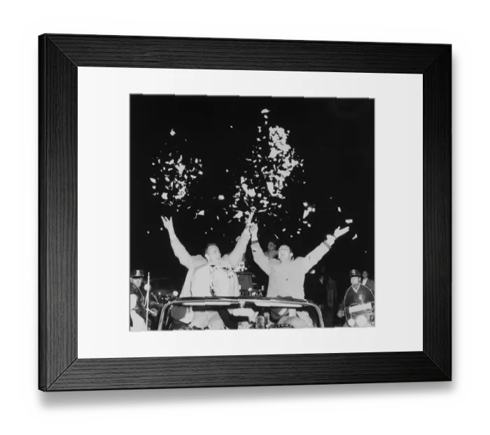 Framed Print : Lew Burdette and Warren Spahn in Parade Framed Print : Lew Burdette and Warren Spahn in Parade