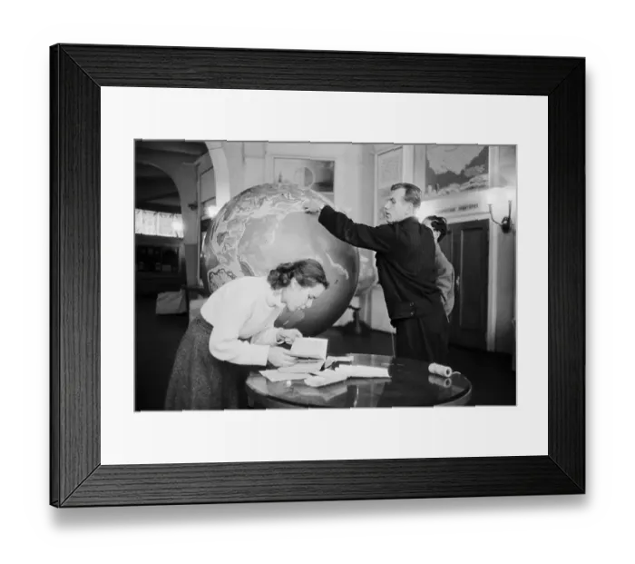 Framed Print : Technicians Trace Sputnik's Orbit Framed Print : Technicians Trace Sputnik's Orbit