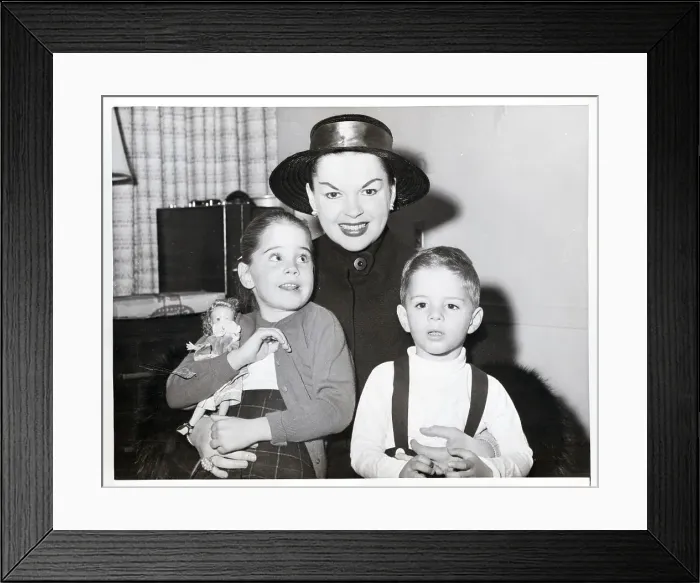 Framed Print : Judy Garland With Her Kids, Boy & Girl