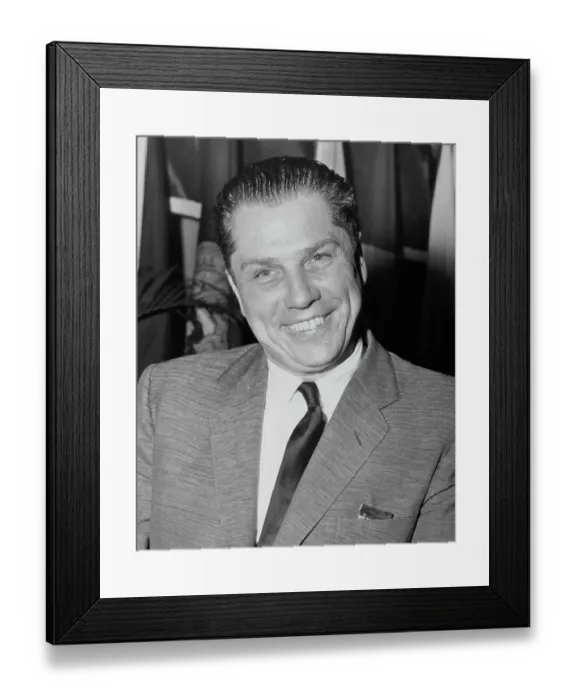 Framed Print : Jimmy Hoffa Smiling, Pose For Photograph Framed Print : Jimmy Hoffa Smiling, Pose For Photograph
