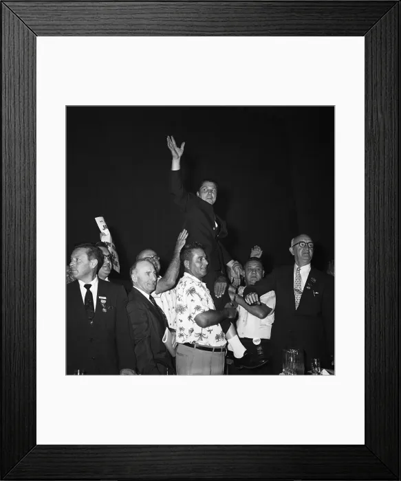 Framed Print : Hoffa Being Carried On Teamsters Shoulders