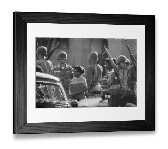 Framed Print : Black Students Escorted By Troops